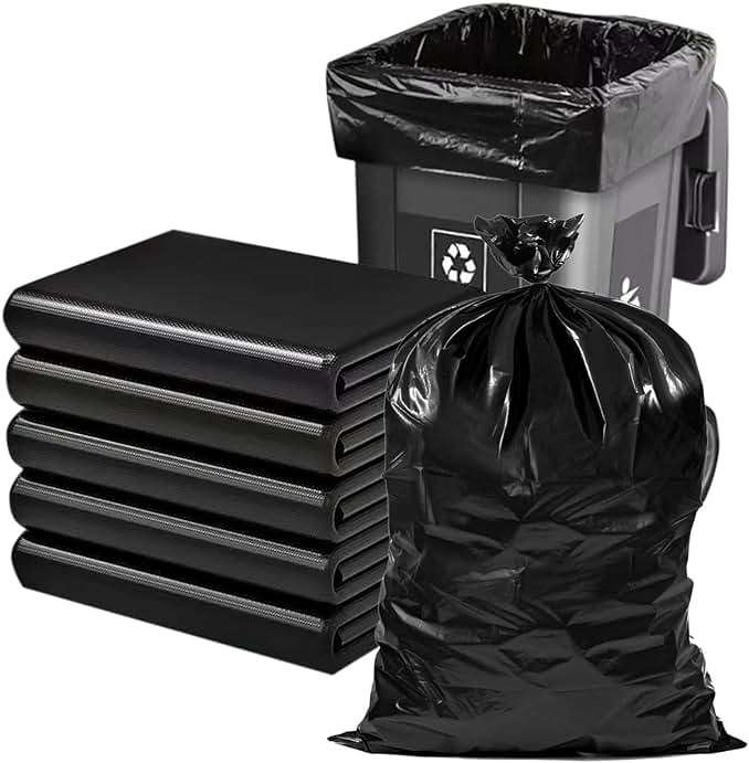 65 Gallon Trash Bags 1.8 Mil -50''x55'' Pack of 50 Thick Large Heavy Duty Multi-Use Garbage Bags Extra Large Strong Trash Can Liners for Office, Picnic,Kitchen, Bulk Bags (65 Gallon 50 Count) - Image 1