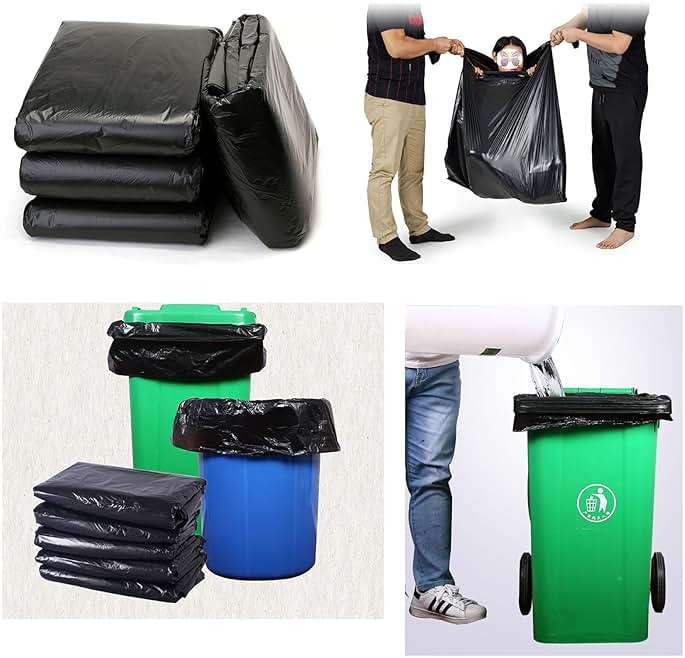65 Gallon Trash Bags 1.8 Mil -50''x55'' Pack of 50 Thick Large Heavy Duty Multi-Use Garbage Bags Extra Large Strong Trash Can Liners for Office, Picnic,Kitchen, Bulk Bags (65 Gallon 50 Count) - Image 6