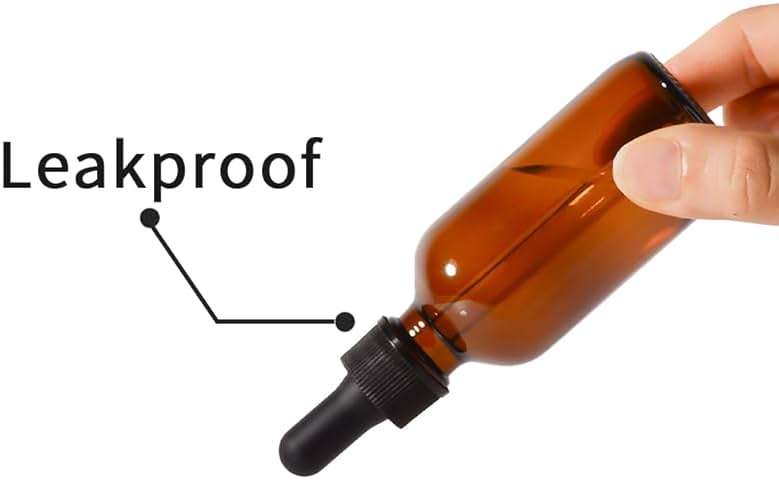Dropper Bottle,2 oz 4 Pack Glass Droppers Bottle for Oils Eye Dropper Small Travel Oil Amber Dropper with 1 Funnel & 6 Labels - Essential Oils Bottles Tincture Bottles With Dropper Leakproof - Image 7
