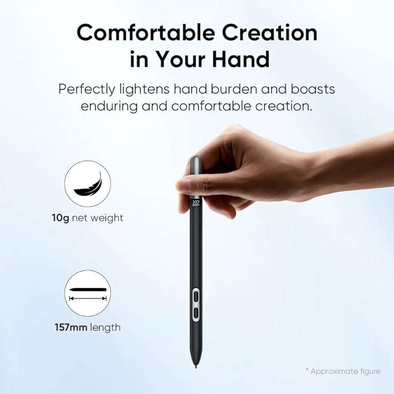 XPPen X3 Pro Slim Stylus 16K Pressure Levels Battery-free Stylus Higher Accuracy Only Compatible for XPPen Artist Pro 14 & 16 Gen 2/ Deco Pro Gen 2 Series /Artist Pro 19 Drawing Tablet - Image 9
