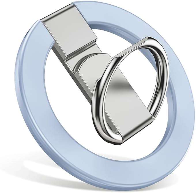 Lokyoo Magnetic Phone Ring Holder for MagSafe, Magnet Finger Ring Grip Stand Holder, Compatible with iPhone, and Smartphones, MagSafe Accessories-Blue - Image 1