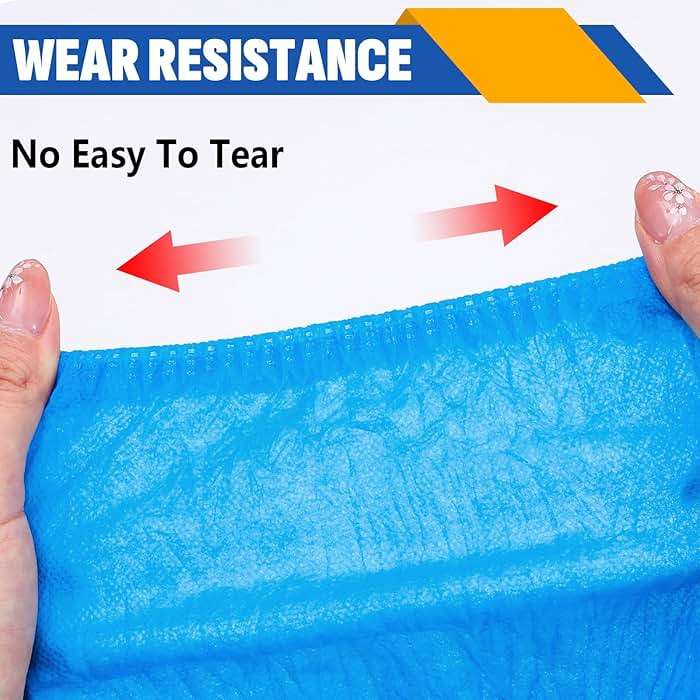 300 Pack(150 Pairs) Shoe Covers Disposable, Non-woven Fabric Shoes Covers for Indoor, Blue Durable & Reusable Disposable Boot & Shoe Covers, Larger Size Fits Various Shoes - Image 4