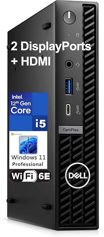 Dell OptiPlex 7020 MFF Mini PC 7000 Micro Form Factor Business Desktop Computer, Intel Hexa-Core i5-12500T, 16GB DDR5 RAM, 512GB PCIe SSD, WiFi6E, 2 DisplayPort + HDMI, Windows 11 Pro - Image 1