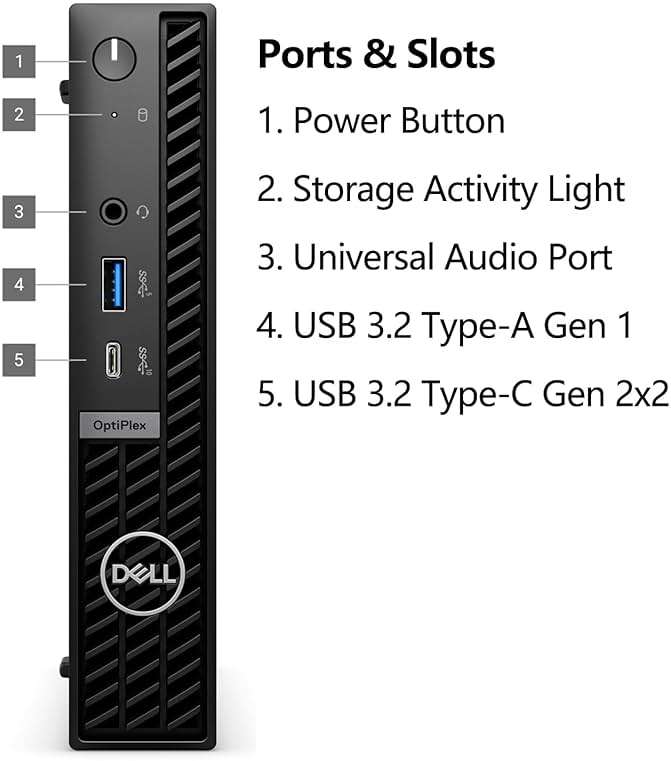 Dell OptiPlex 7020 MFF Mini PC 7000 Micro Form Factor Business Desktop Computer, Intel Hexa-Core i5-12500T, 16GB DDR5 RAM, 512GB PCIe SSD, WiFi6E, 2 DisplayPort + HDMI, Windows 11 Pro - Image 2