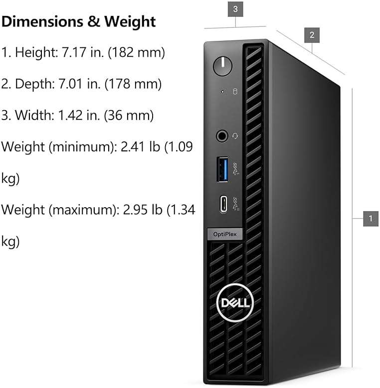 Dell OptiPlex 7020 MFF Mini PC 7000 Micro Form Factor Business Desktop Computer, Intel Hexa-Core i5-12500T, 16GB DDR5 RAM, 512GB PCIe SSD, WiFi6E, 2 DisplayPort + HDMI, Windows 11 Pro - Image 6
