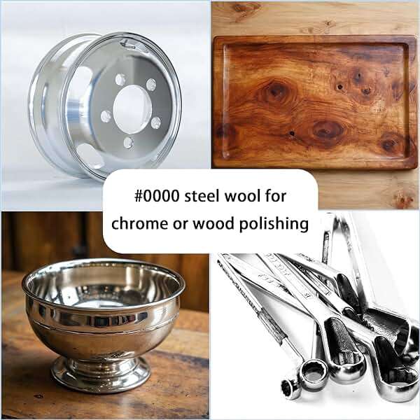 (2 Pack) Civrowii 0000 Steel Wool Hole Filler, Gap Blocker, Barrier, Also for Glass Fine, Steel Wool Pads for Chrome or Wood Polishing (2) - Image 4