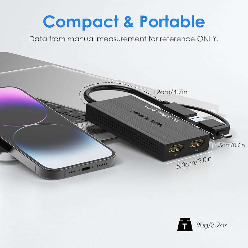 WAVLINK USB 3.0 & USB C to Dual HDMI Adapter 4K@60Hz for 2 Monitors, DisplayLink USB C HDMI Adapter for Dual Monitor, for Mac M1-M5/Neo, Windows, ChromeOS, Ubuntu - Image 8