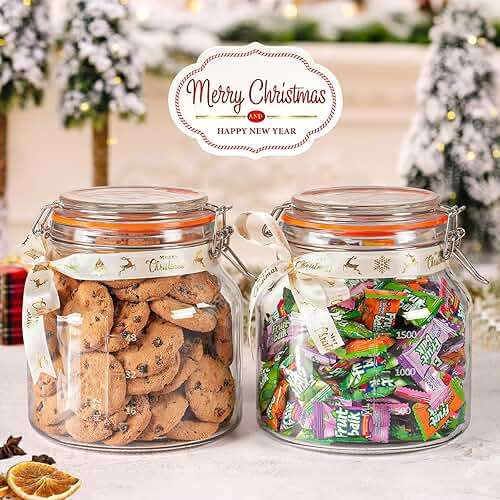 Qianfenie 2 Pack 79oz Glass Jar with Lid(2350ML), 0.6 Gallon Mason Jars Wide Mouth with Airtight Lid, Glass Pickle Jar for Food Storage, Cookies, Pickling, Kombucha(Includes 2 Spare Seals) - Image 6