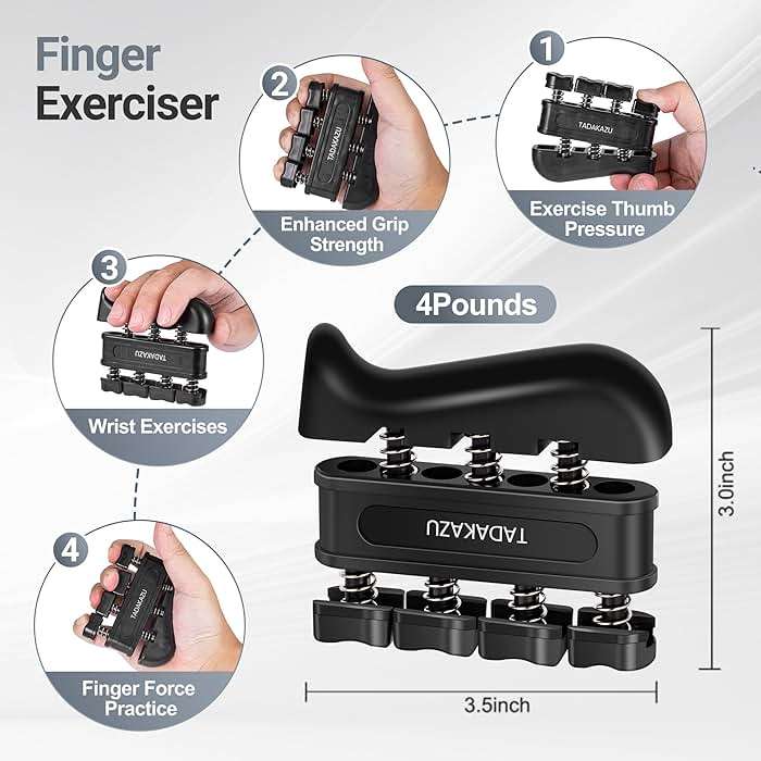 WATMAID Grip Strength Trainer Kits (5 Pack), Forearm Strengthener with Adjustable Resistance, Grip Strength Tester, Finger Strengthener, Hand Gripper Strengthener for Muscle Building Injury Recover - Image 5