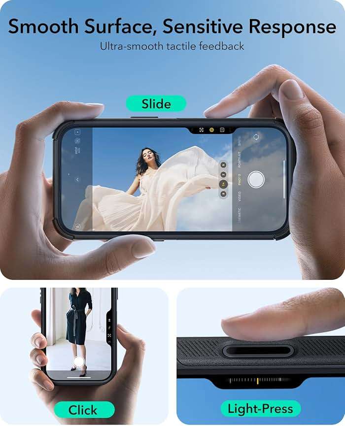 ESR for iPhone 16 Pro Max Phone Case with Stand, 23ft Military-Grade Drop Protection with Camera Control, Shock-Absorbing Rugged Cover, Compatible with MagSafe Accessories, Cyber Series, Black - Image 5