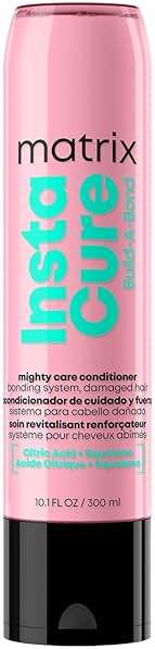 MATRIX Instacure Build-A-Bond Mighty Care Conditioner - Bond Repair For Very Damaged Hair, Strengthens, Smooths & Softens with Citric Acid & Squalane, Detangles & Adds Shine, Sulfate & Paraben-Free - Image 1