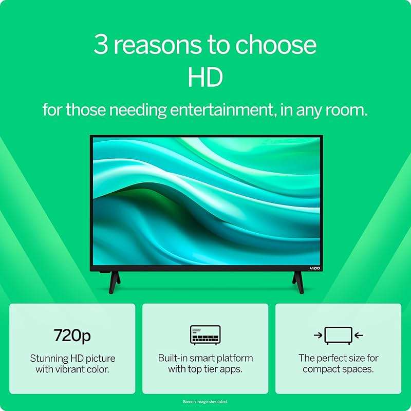 VIZIO VHD32M 32 inch Class HD 720p LED Smart TV (Renewed) - Image 2