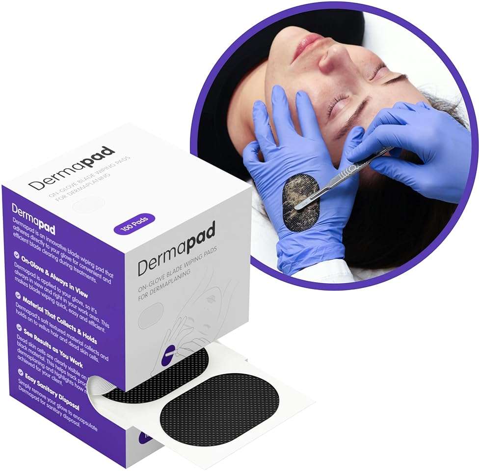 DermaPad for Dermaplaning, Premium Dermaplane Blade Wiping Pad, Esthetician Supplies - Image 3