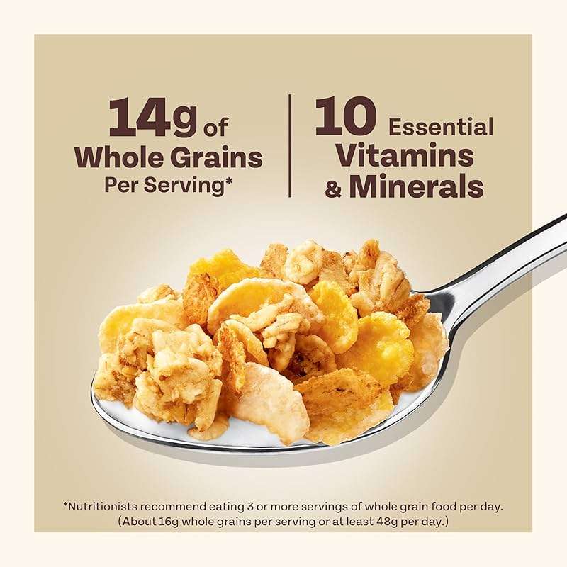 Honey Bunches of Oats Vanilla Cereal, Breakfast Cereal with Crunchy Oat and Granola Clusters, Family Size 18 oz Box - Image 6