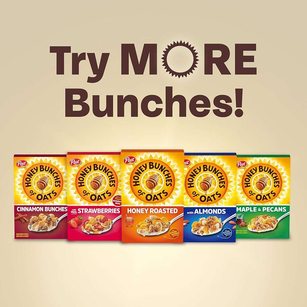 Honey Bunches of Oats Vanilla Cereal, Breakfast Cereal with Crunchy Oat and Granola Clusters, Family Size 18 oz Box - Image 7