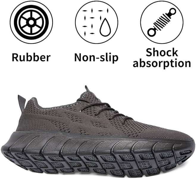 DLWKIPV Men's Shoes Running Road Walking Sneakers Sports Athletic Workout Gym Shoes Casual Comfortable Breathable Fashion - Image 4