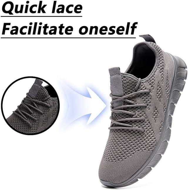 DLWKIPV Men's Shoes Running Road Walking Sneakers Sports Athletic Workout Gym Shoes Casual Comfortable Breathable Fashion - Image 5