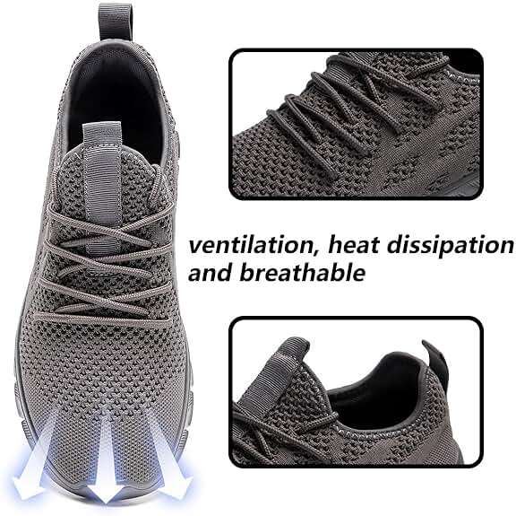 DLWKIPV Men's Shoes Running Road Walking Sneakers Sports Athletic Workout Gym Shoes Casual Comfortable Breathable Fashion - Image 6