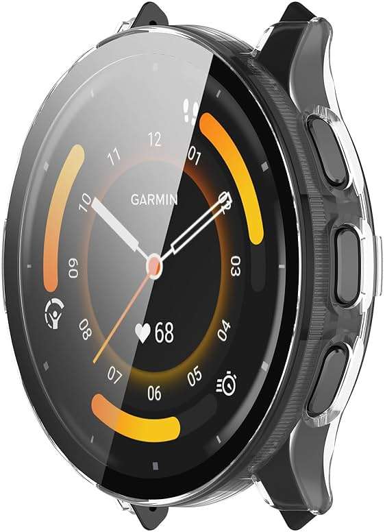 FanTEK Compatible for Garmin Venu 3S (41mm) Watch Case for Women Men, Scratch Resistant Shock Absorbing Case, Clear - Image 4