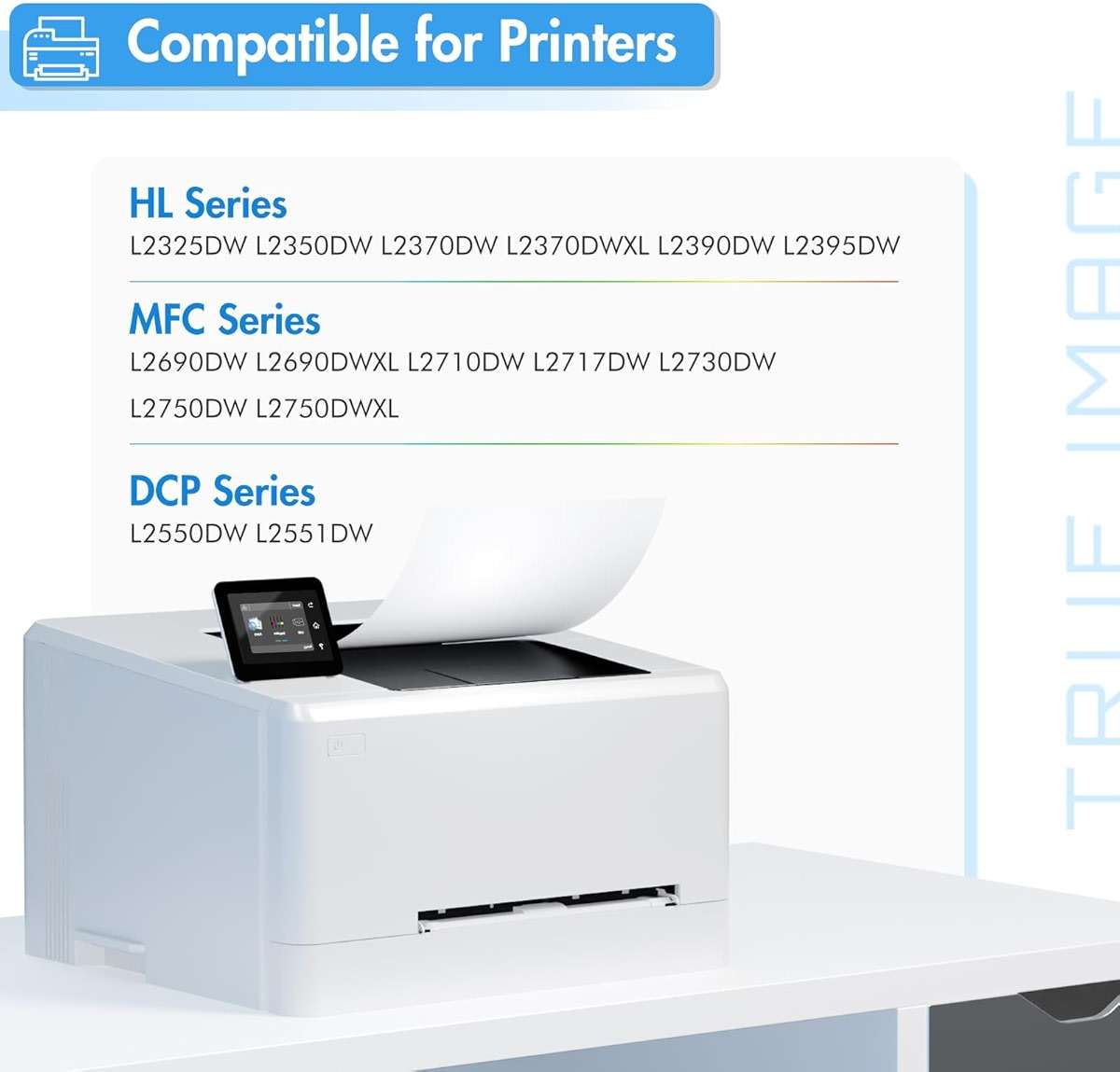 TN760 Toner for Brother Printer: TN 760 MFC-L2710DW MFC-L2750DW Compatible for Brother TN-760 Toner TN-730/TN-760 TN730 730 TN-730 DCP-L2550DW HL-L2350DW HL-L2395DW HL-L2390DW High Yield 4 Black - Image 2