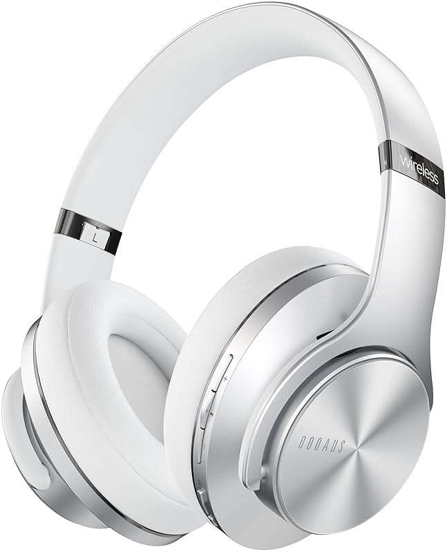 DOQAUS Bluetooth Headphones Over Ear, 90H Playtime, 3 EQ Modes, HiFi Audio, ENC Mic, Reinforced Durable Frame & Soft Earpads for Extended Wear, Phone, PC, Travel - Image 1