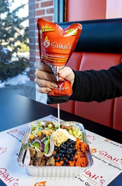 SHAH'S HALAL FOOD White Sauce | Mediterranean and Middle Eastern Flavor | No MSG | Gluten-Free | Halal Certified | Authentic Family Recipe | Pack of 1 | 14.5oz (411 g) - Image 8