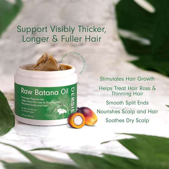 Raw Batana Oil for Hair Growth: Unrefined Solid Batana Oil Sourced from Honduras - 100% Pure & Organic Approved by Dr Sebi - Promotes Thicker & Stronger Hair for Women & Men (4 FL OZ) - Image 3