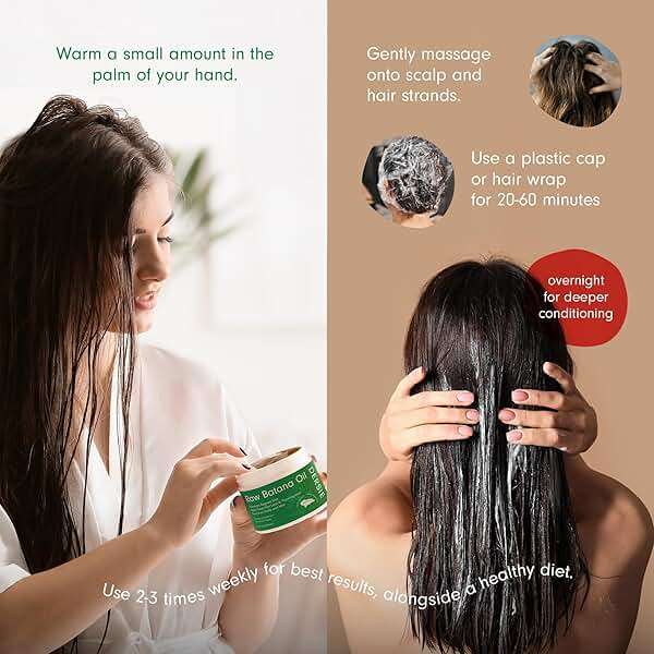 Raw Batana Oil for Hair Growth: Unrefined Solid Batana Oil Sourced from Honduras - 100% Pure & Organic Approved by Dr Sebi - Promotes Thicker & Stronger Hair for Women & Men (4 FL OZ) - Image 6