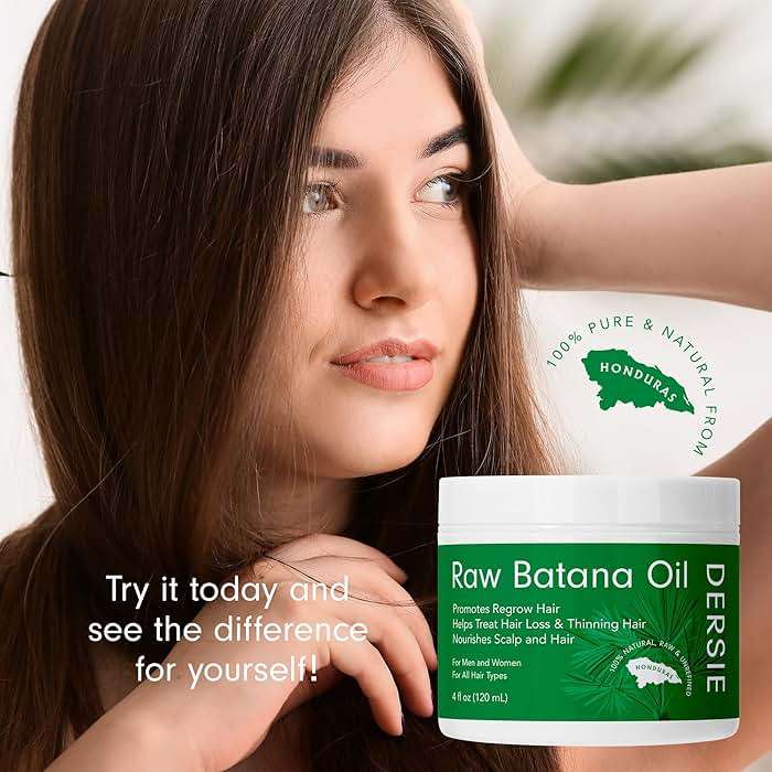 Raw Batana Oil for Hair Growth: Unrefined Solid Batana Oil Sourced from Honduras - 100% Pure & Organic Approved by Dr Sebi - Promotes Thicker & Stronger Hair for Women & Men (4 FL OZ) - Image 7