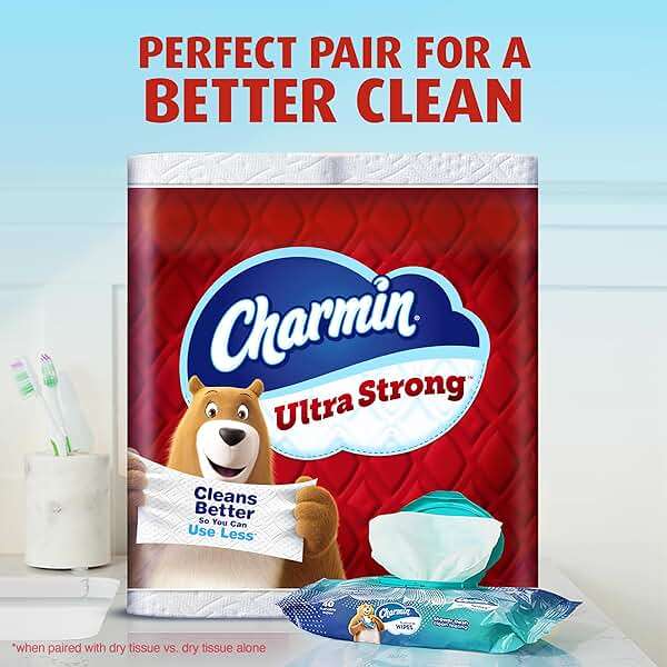 Charmin Ultra Strong Toilet Paper, 6 Mega = 24 Regular Rolls, 2-Ply, White - Image 11