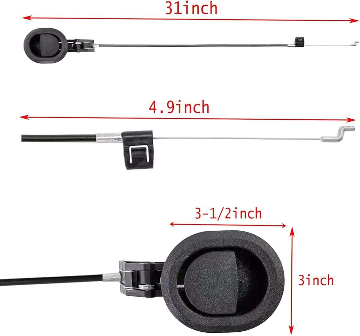 ABSOK 2-Piece Pull Recliner Handles for Reclining Chair, Sofa Spare Parts with Alloy Release Handles - Image 2