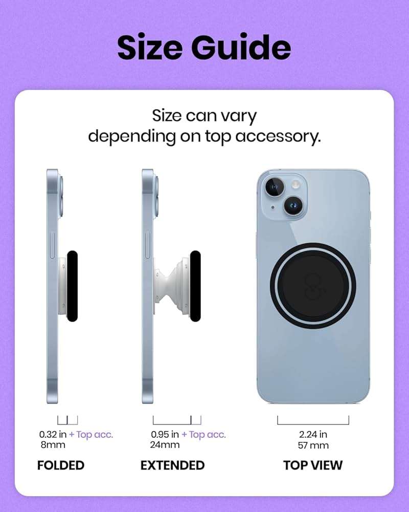OnTheGrip Cute Transparent Daisy Flower Shape Design Mobile Phone Grip Compatible with Magsafe Multi Functional Collapsible Stand Holder for Smartphone Tablet Cell Phone Accessory (Pink) - Image 8