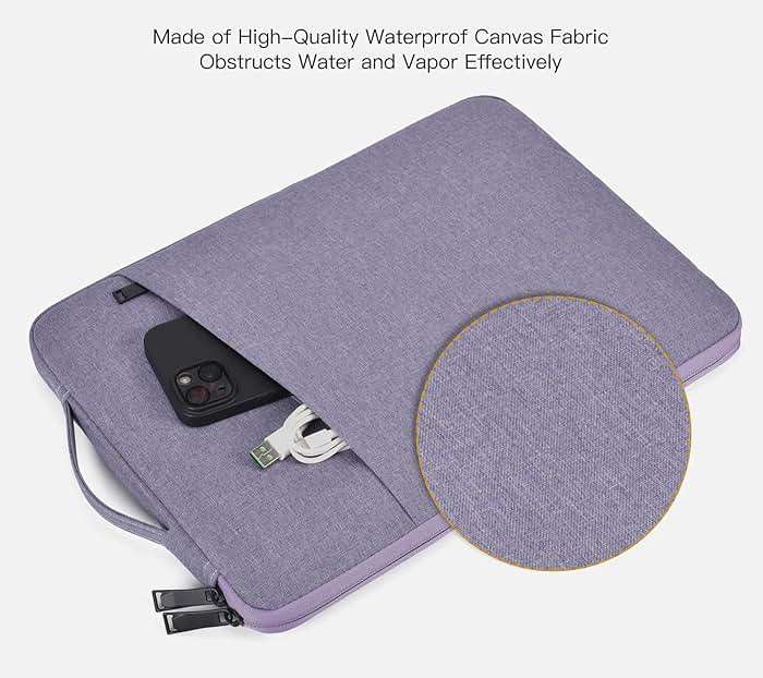 14 Inch Laptop Sleeve Case for HP Chromebook/Stream/Pavilion Plus 14, Lenovo IdeaPad, ASUS Vivobook Go, Dell Latitude Computer Bag, Ultra Violet - Image 5