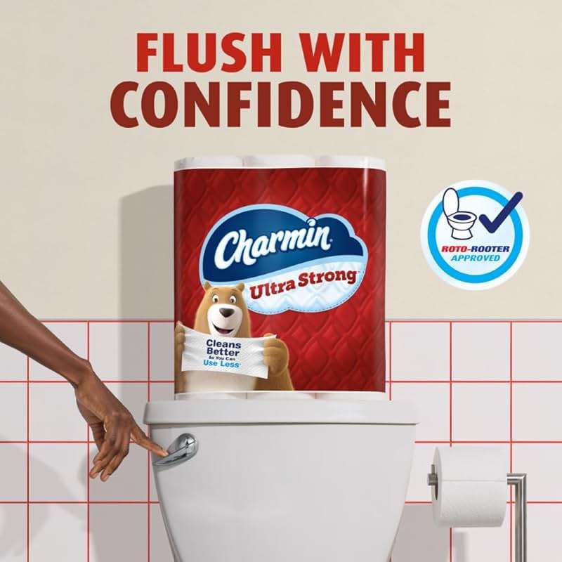 Charmin Ultra Strong Toilet Paper 18 Mega Rolls, 220 Sheets Per Roll - Image 8