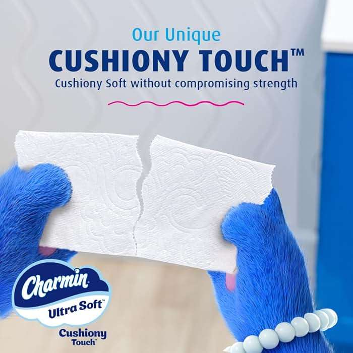 Charmin Ultra Soft Cushiony Touch Toilet Paper, 18 Family Mega XL = 126 Regular Rolls, 2-Ply, White - Image 4