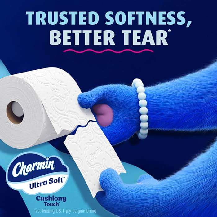 Charmin Ultra Soft Cushiony Touch Toilet Paper, 18 Family Mega XL = 126 Regular Rolls, 2-Ply, White - Image 8