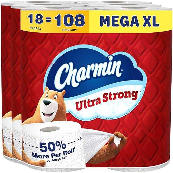 Charmin Ultra Strong Toilet Paper, 18 Mega XL = 108 Regular - Image 1
