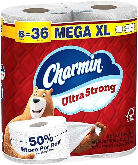 Charmin Ultra Strong Toilet Paper, 18 Mega XL = 108 Regular - Image 14