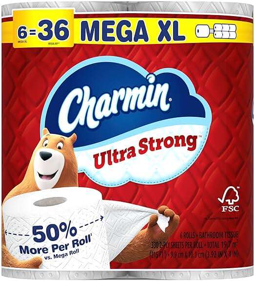 Charmin Ultra Strong Toilet Paper, 18 Mega XL = 108 Regular - Image 15