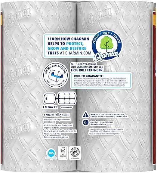 Charmin Ultra Strong Toilet Paper, 18 Mega XL = 108 Regular - Image 17