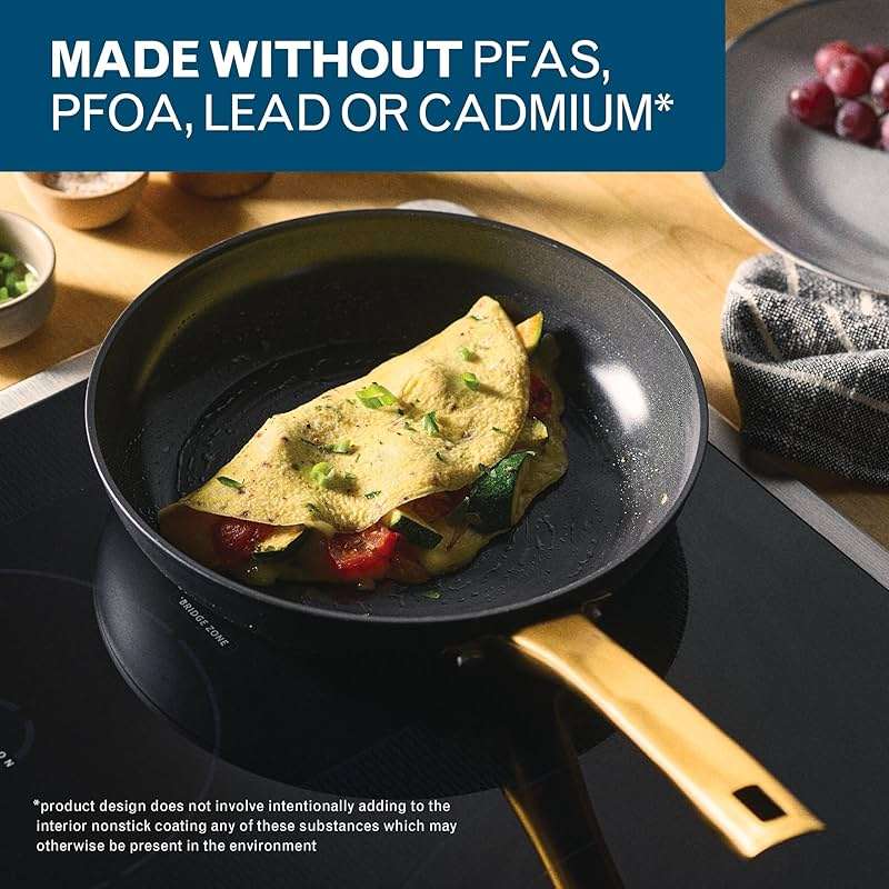 Farberware Forged Induction Ceramic Nonstick Cookware Set, 12-Piece, Black Pots & Pans - Image 5
