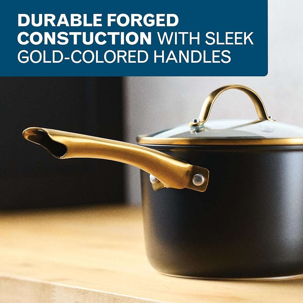 Farberware Forged Induction Ceramic Nonstick Cookware Set, 12-Piece, Black Pots & Pans - Image 8
