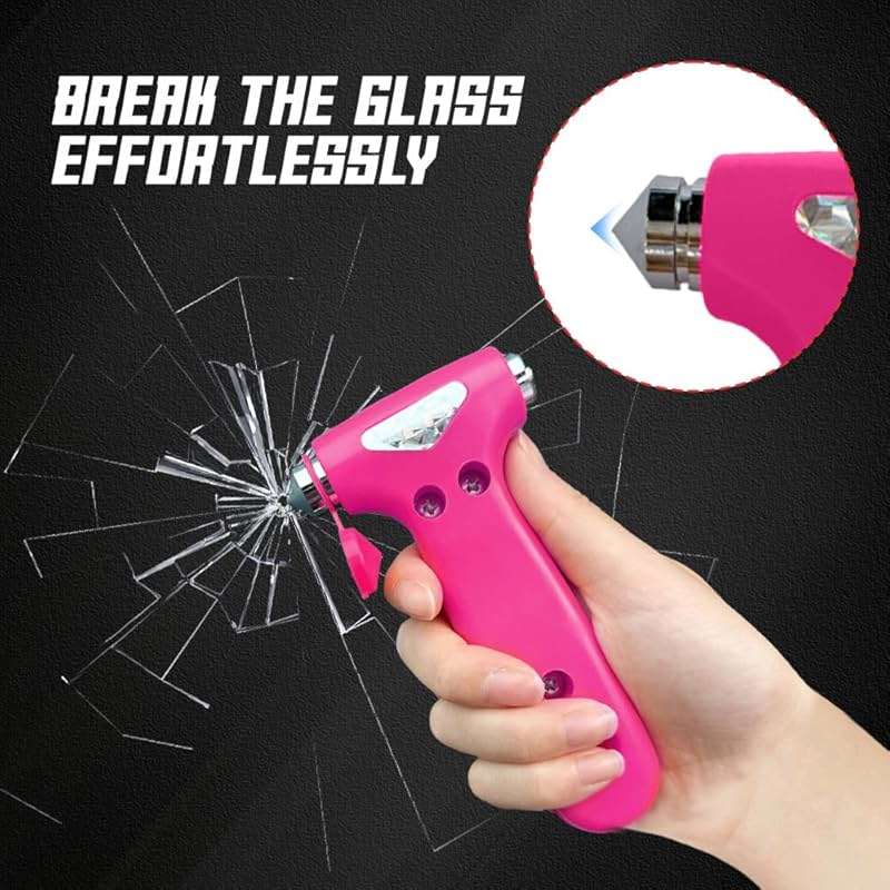 RGOAANC Car Safety Hammer, Metallic Multifunctional Automotive Window Breaker and Seatbelt Cutter, 3-in-1 Safety Emergency Car Escape Tool, Road Trip Essential and Must Haves Car Accessories - Image 6