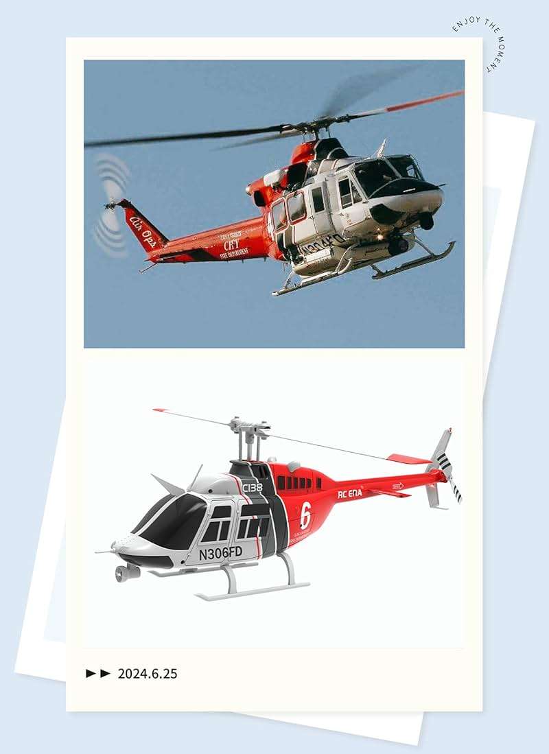 Ssccgym C138 206 Remote Controlled Helicopter Aircraft Plane RC Heli Aileronless 6CH 6-Axis Gyroscope Altitude Hovering Add Optical Flow Localization 2Battery for Adults Beginners (Red) - Image 5