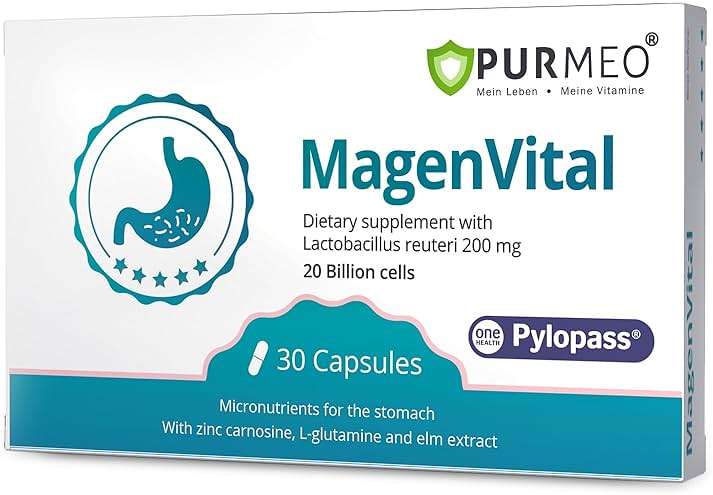 5-in-1 High Potency H. Pylori Probiotic, 1 Per Day - Supports Gastric Lining Integrity, Occasional Indigestion, Acid Comfort - Pylopass Lactobacillus Reuteri, Gluten Free, Vegan, 30ct, Made in Germany - Image 1