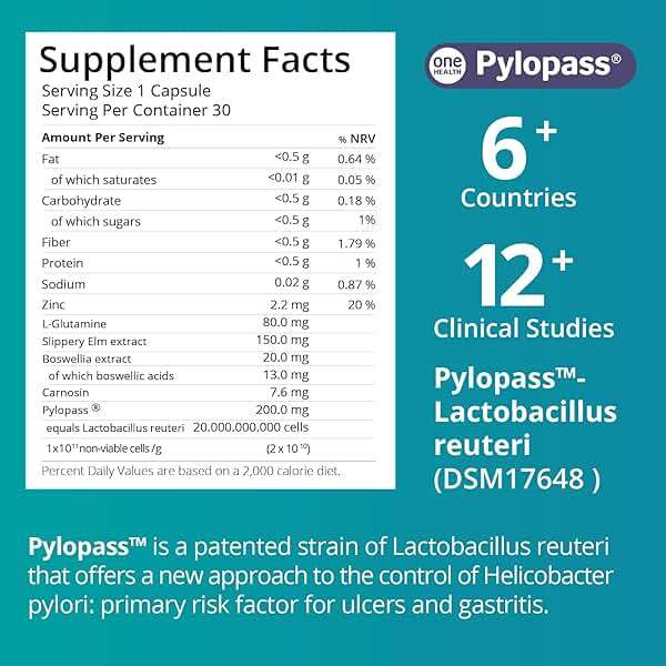 5-in-1 High Potency H. Pylori Probiotic, 1 Per Day - Supports Gastric Lining Integrity, Occasional Indigestion, Acid Comfort - Pylopass Lactobacillus Reuteri, Gluten Free, Vegan, 30ct, Made in Germany - Image 7