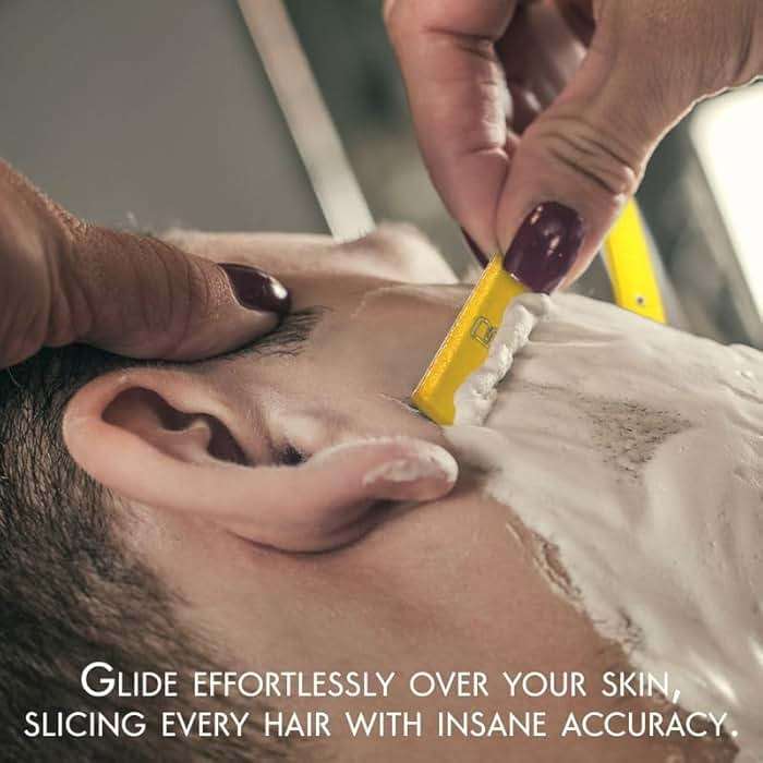 L3 - Level 3 Straight Razor Holder - Excellent Grip and Control - Precision Shaving Control - Level Three Straight Razor Holder (Yellow) - Image 2