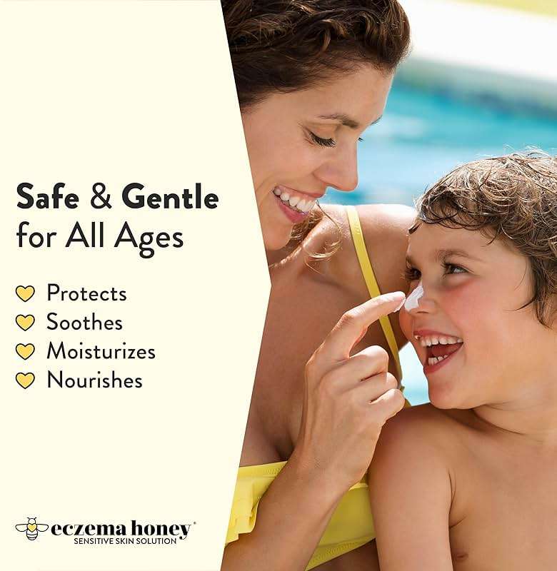 Eczema Honey Hydrating Mineral Sunscreen - Lightweight SPF 30 Sun Cream - Body & Face Sunscreen for All Ages (1.7 Oz) - Image 4