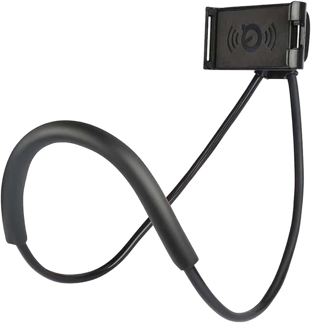 Lazy Cell Phone Holder, Universal Cell Phone Holder for Smart Mobile Phone,Hanging on Neck Cell Phone Mount Holder ,Hands-Free Mobile Phone Holder on Bed/Tableb, 27.6'' Length for 4.7''-6.7'' Size - Image 1