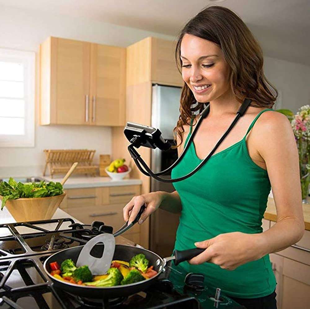 Lazy Cell Phone Holder, Universal Cell Phone Holder for Smart Mobile Phone,Hanging on Neck Cell Phone Mount Holder ,Hands-Free Mobile Phone Holder on Bed/Tableb, 27.6'' Length for 4.7''-6.7'' Size - Image 5